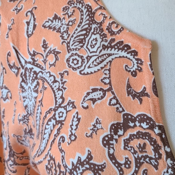 Saint Tropez West 3/4 sleeve sweater in peach - Picture 3 of 5